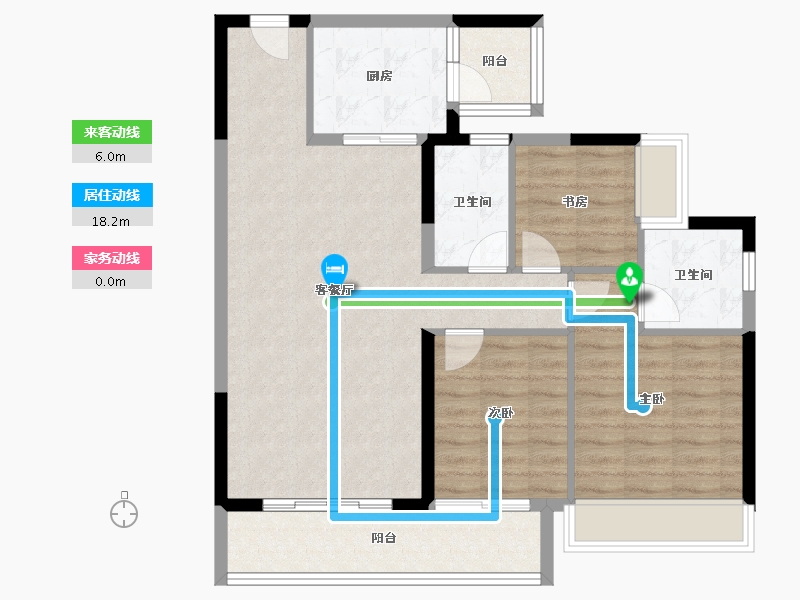 四川省-成都市-中海新川华府-89.92-户型库-动静线