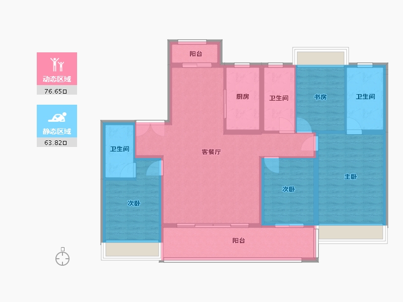 江苏省-常州市-竹林壹号-127.00-户型库-动静分区