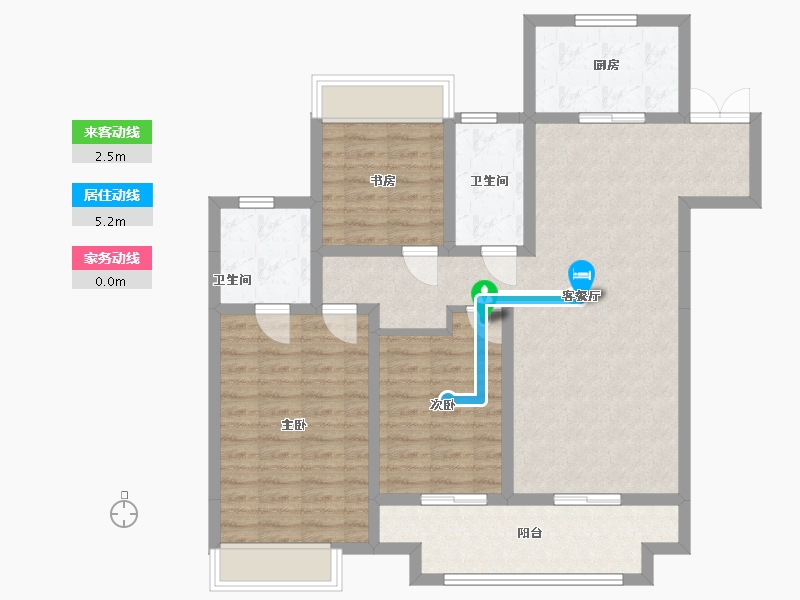 江苏省-扬州市-虎踞湾-108.80-户型库-动静线