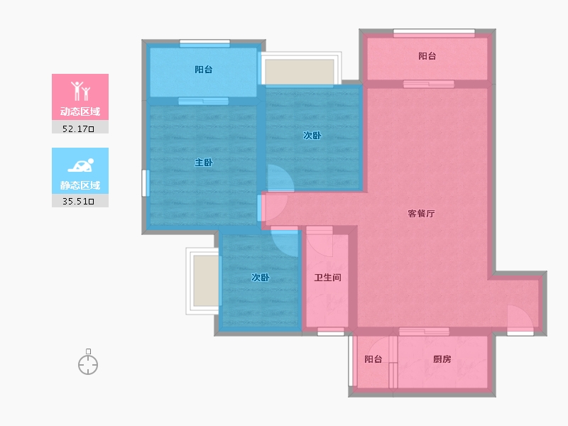 四川省-广安市-玖玺城-79.91-户型库-动静分区