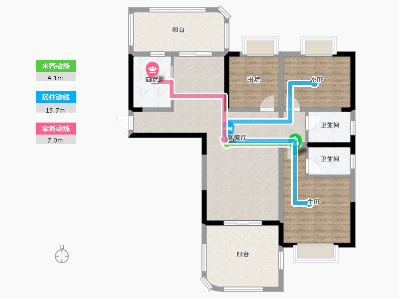 云南省-丽江市-慧明盛城-135.77-户型库-动静线