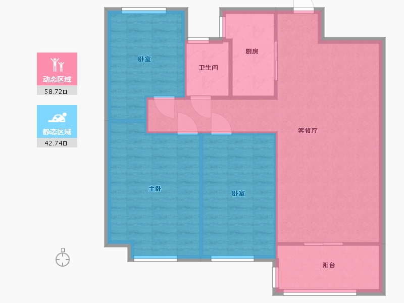 江苏省-徐州市-华宇上城苑-94.00-户型库-动静分区