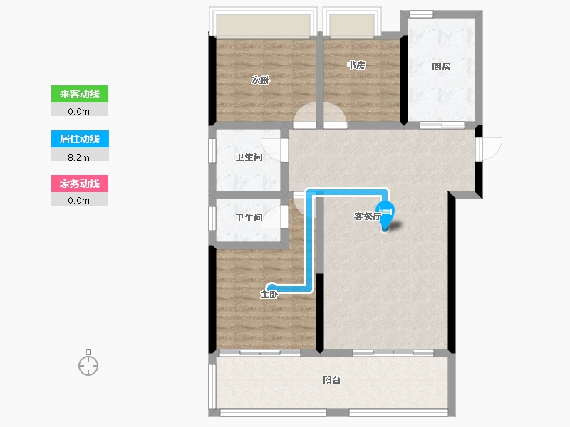 湖北省-恩施土家族苗族自治州-清江新城-96.15-户型库-动静线