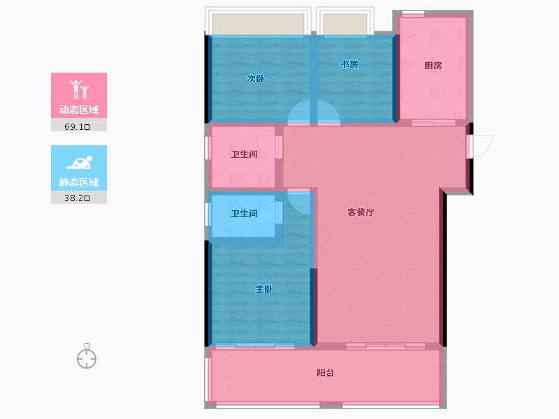 湖北省-恩施土家族苗族自治州-清江新城-96.15-户型库-动静分区