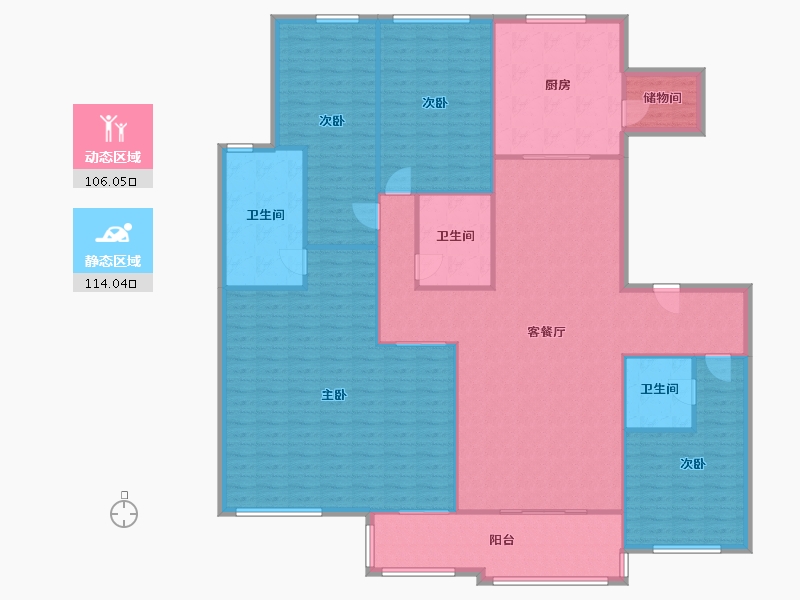 江苏省-常州市-龙湖原山-189.16-户型库-动静分区