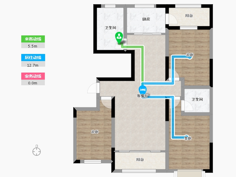 山东省-潍坊市-东方太阳城-111.00-户型库-动静线