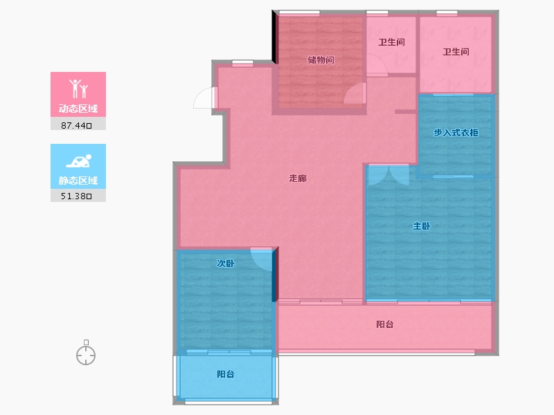 安徽省-合肥市-华侨城空港国际小镇水岸8号-127.82-户型库-动静分区