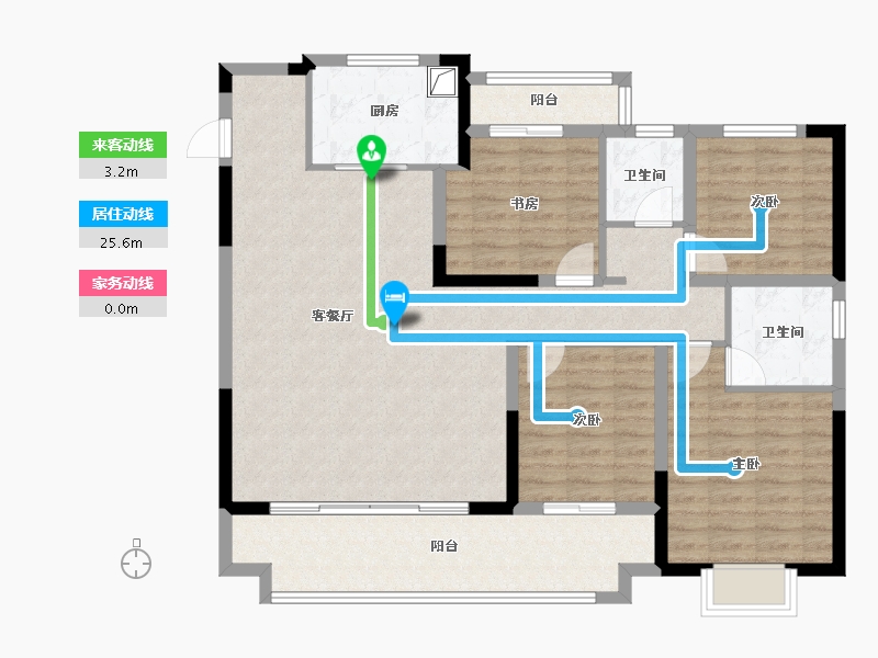 安徽省-滁州市-碧桂园天玺-116.02-户型库-动静线