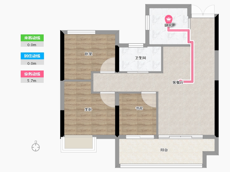 安徽省-合肥市-华地伟星龙川时代-72.00-户型库-动静线