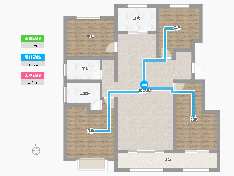 山东省-泰安市-龙泽壹品-115.28-户型库-动静线