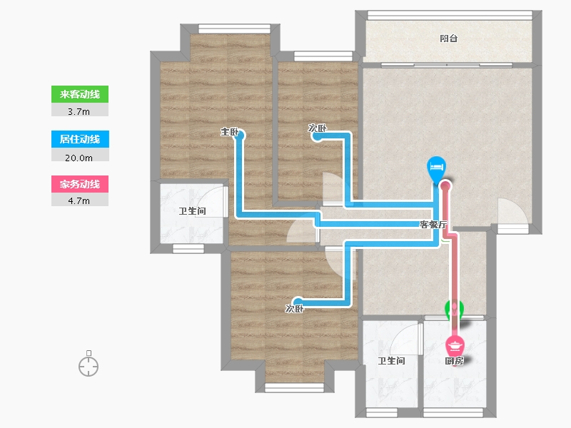 广东省-珠海市-金桦城市花园-71.14-户型库-动静线