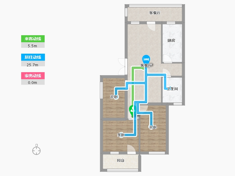 广东省-广州市-肖岗云霄街民航小区-71.20-户型库-动静线