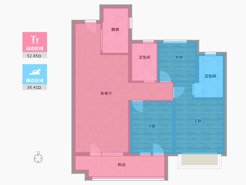 山东省-聊城市-湖语上院-79.14-户型库-动静分区