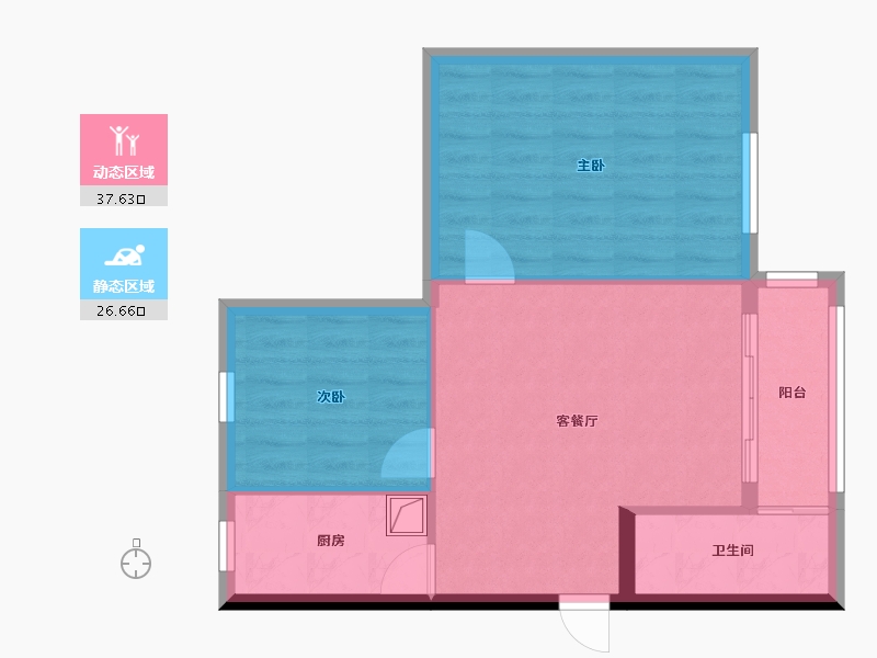 广东省-广州市-棠德花苑-56.00-户型库-动静分区