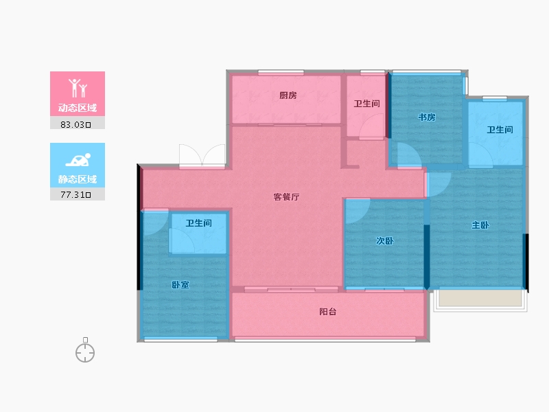 安徽省-合肥市-招商保利臻悦-146.41-户型库-动静分区