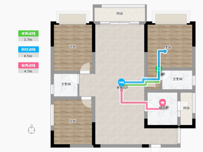 四川省-成都市-熙畔别院-102.64-户型库-动静线