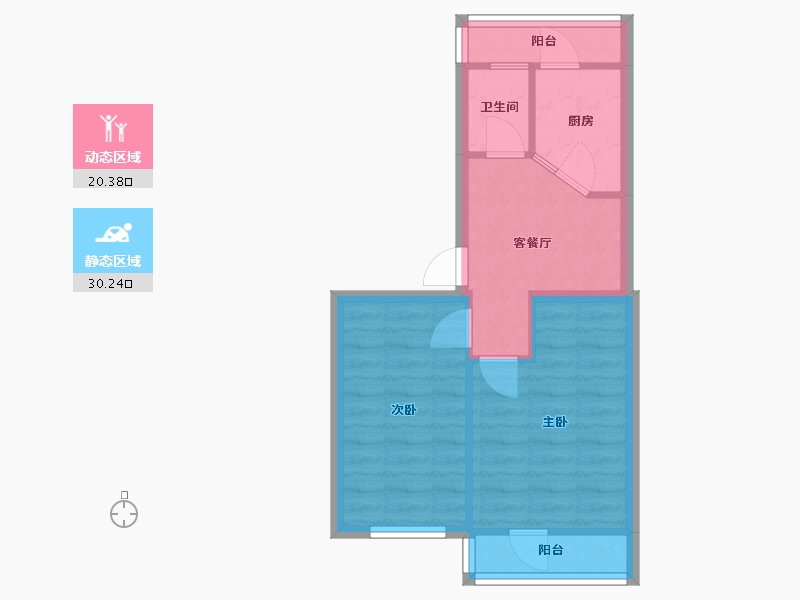 北京-北京市-首钢苹果园一区居民区-一区-56.00-户型库-动静分区