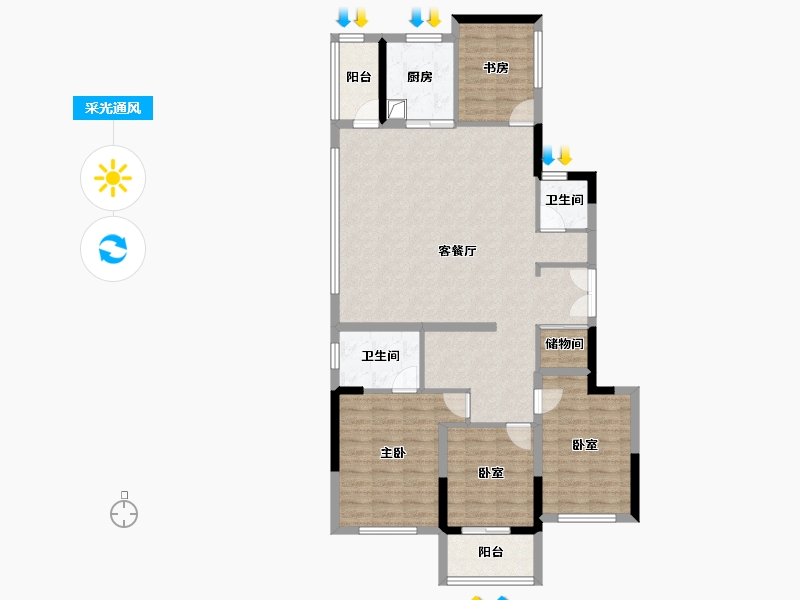 四川省-成都市-建发天府养云-116.12-户型库-采光通风