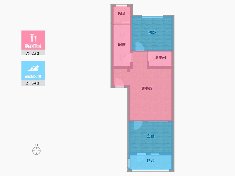 北京-北京市-仓上小区-51.92-户型库-动静分区