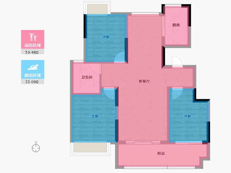 安徽省-滁州市-安建湖山樾-82.18-户型库-动静分区