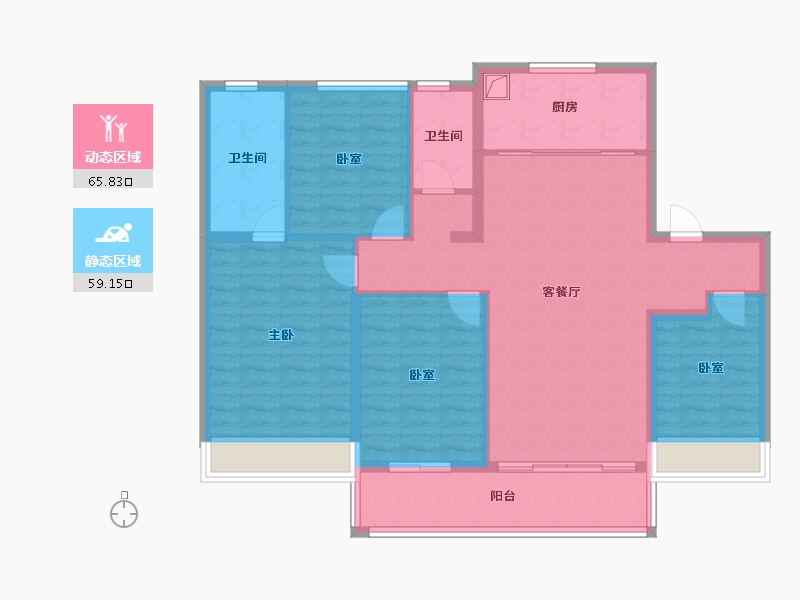 北京-北京市-龙湖·御湖境-112.99-户型库-动静分区