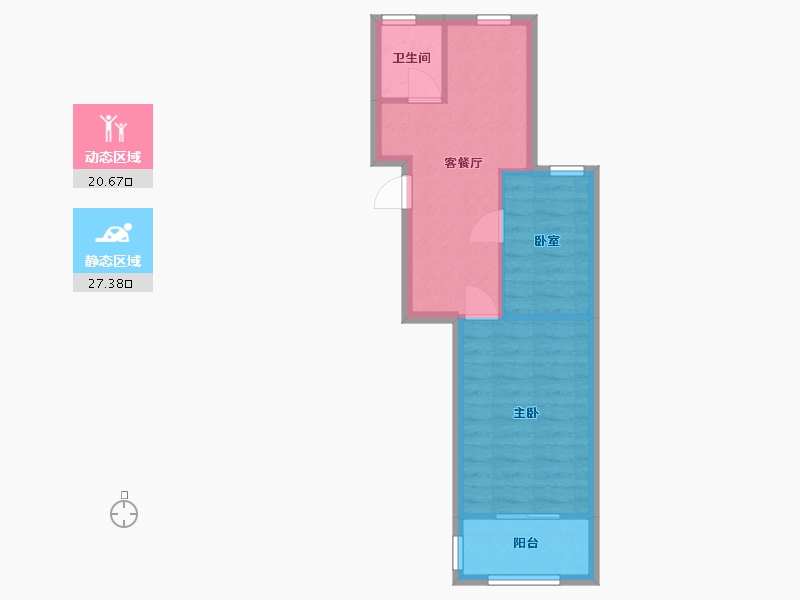 上海-上海市-六荷苑小区-44.00-户型库-动静分区