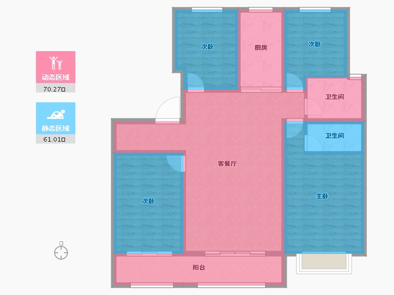 山东省-泰安市-龙泽壹品-118.03-户型库-动静分区