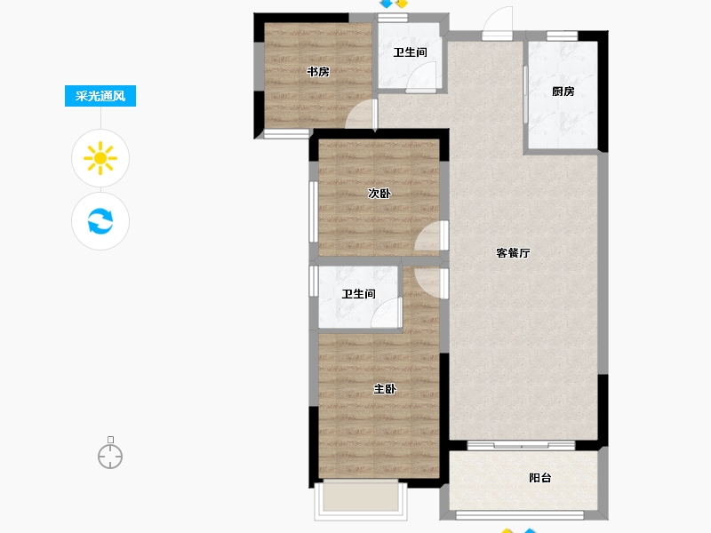 湖北省-恩施土家族苗族自治州-清江新城-86.07-户型库-采光通风