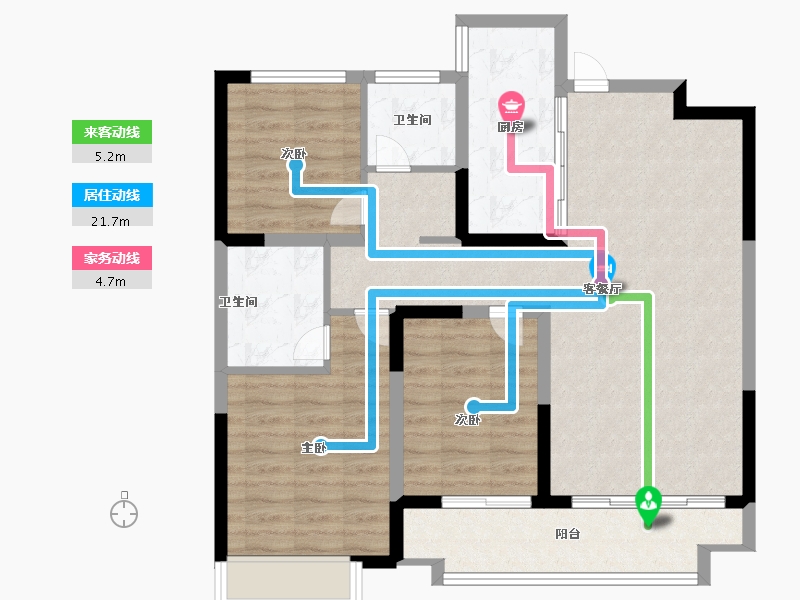 山东省-菏泽市-学府世家-89.99-户型库-动静线