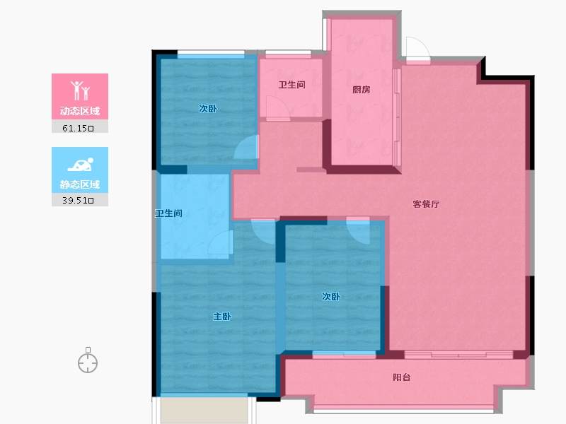 山东省-菏泽市-学府世家-89.99-户型库-动静分区