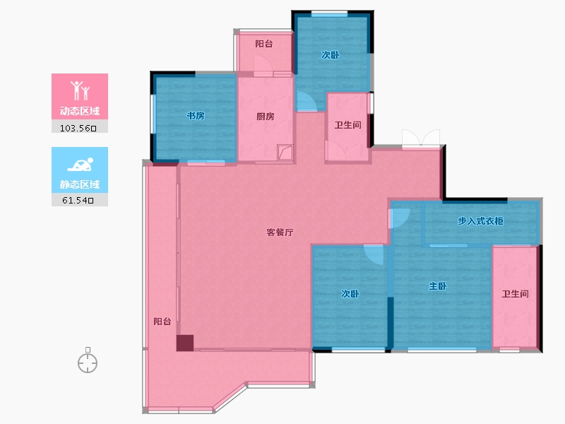 四川省-成都市-华润置地锦江悦府-151.02-户型库-动静分区