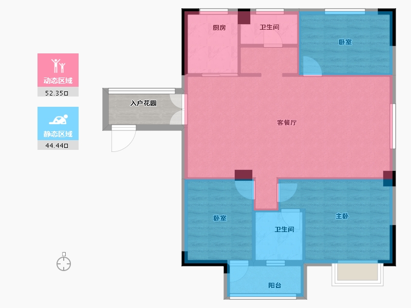 浙江省-台州市-前江上城-92.25-户型库-动静分区