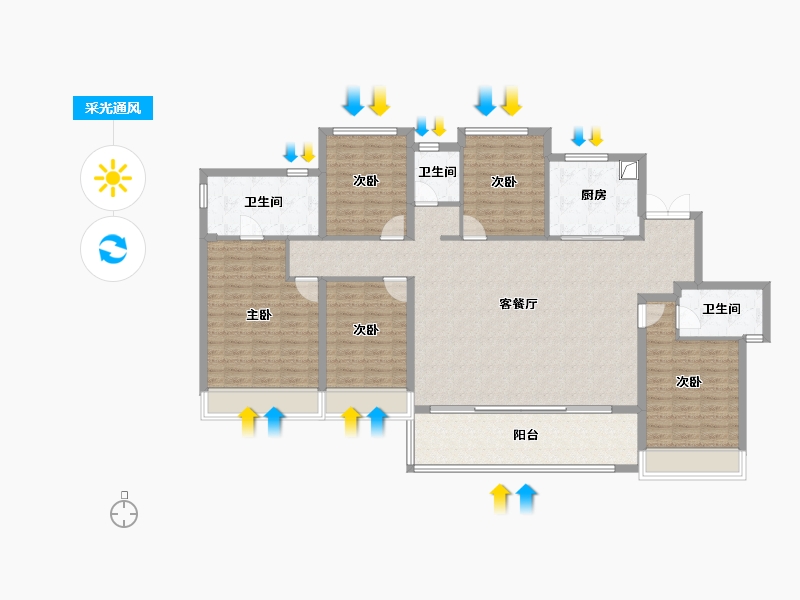 浙江省-温州市-东厦滨江上品-151.17-户型库-采光通风