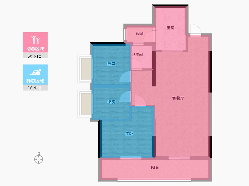 贵州省-贵阳市-观山阅-77.60-户型库-动静分区