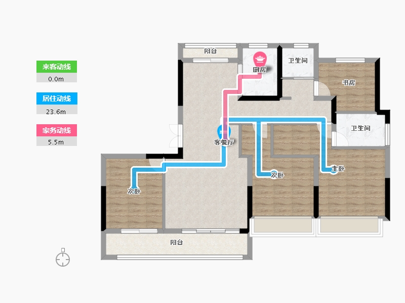 浙江省-杭州市-金茂临江上城-112.29-户型库-动静线