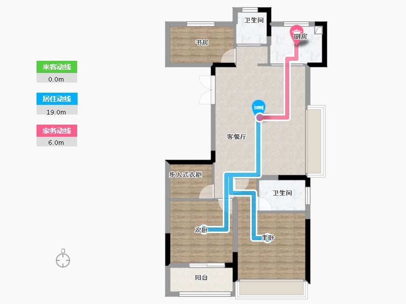 浙江省-杭州市-金茂临江上城-91.48-户型库-动静线