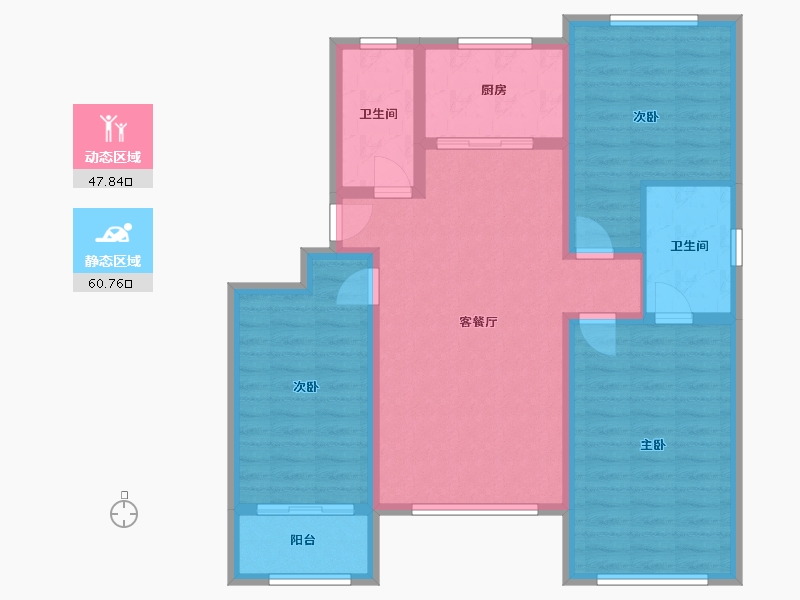 山东省-潍坊市-民生璞悦里-108.00-户型库-动静分区