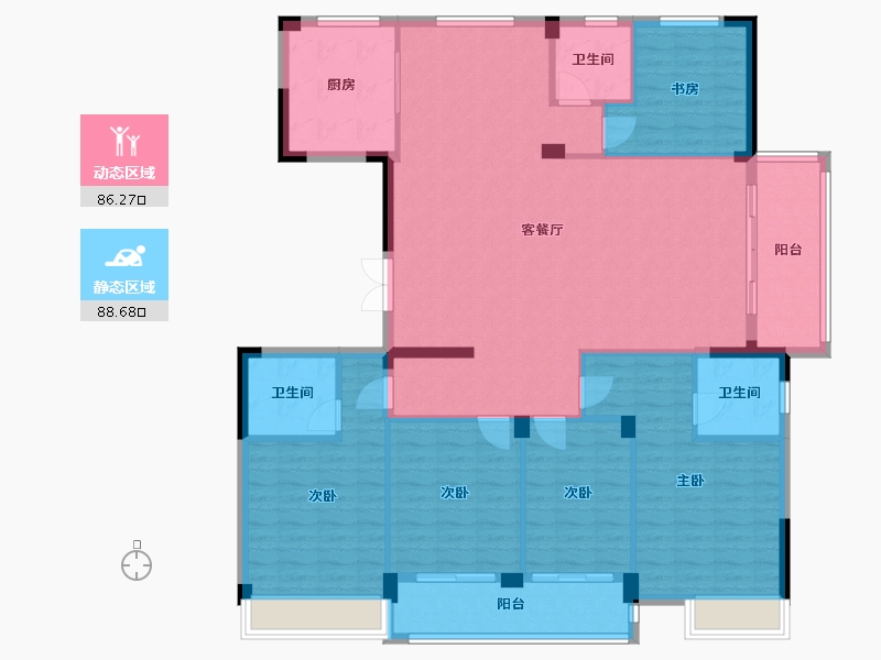 浙江省-温州市-东立锦园-158.40-户型库-动静分区