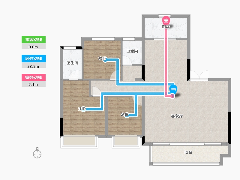 安徽省-巢湖市-新华星耀学府-111.25-户型库-动静线