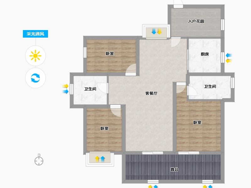 广东省-深圳市-集信名城-95.90-户型库-采光通风