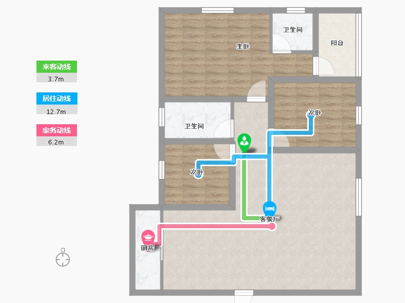 广东省-深圳市-宝龙花园-93.33-户型库-动静线