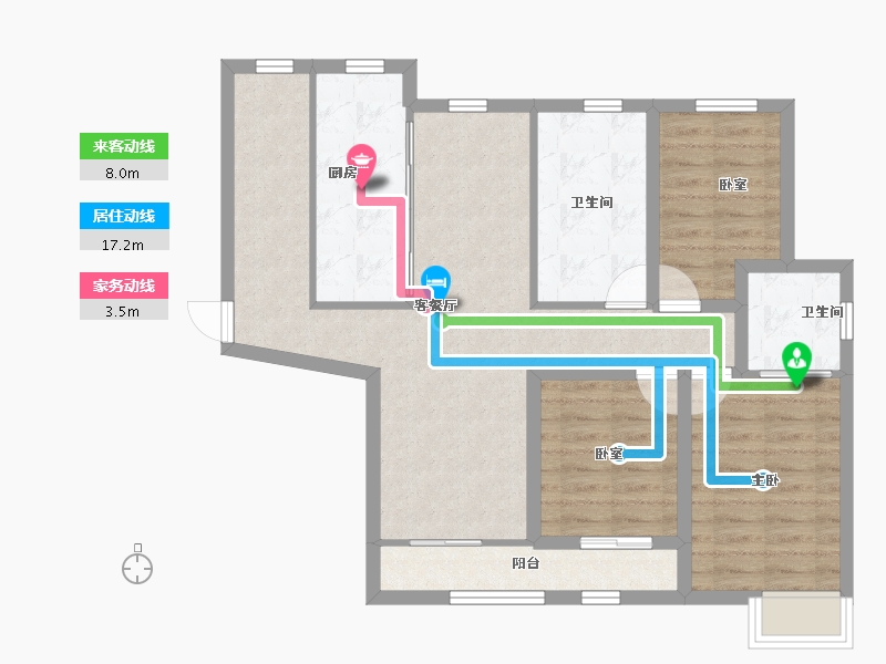 广东省-深圳市-碧海富通城三期-86.50-户型库-动静线