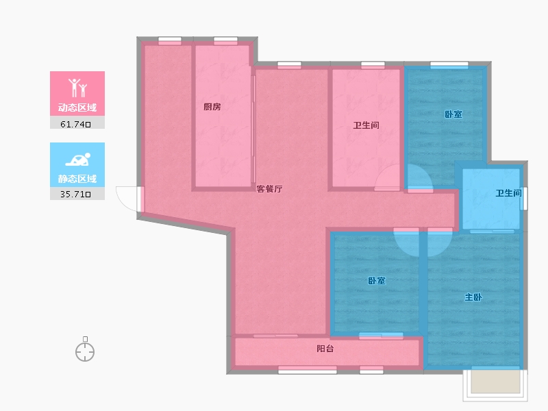 广东省-深圳市-碧海富通城三期-86.50-户型库-动静分区