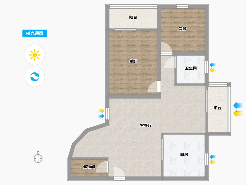 广东省-深圳市-怡园大厦-81.30-户型库-采光通风