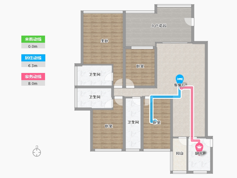 广东省-深圳市-幸福城二期-143.68-户型库-动静线