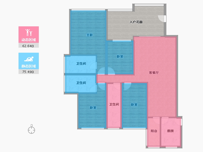 广东省-深圳市-幸福城二期-143.68-户型库-动静分区