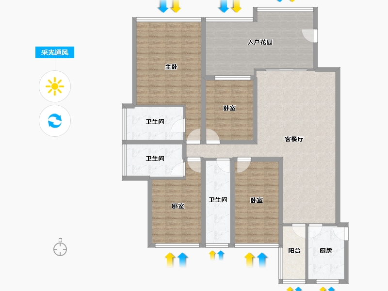 广东省-深圳市-幸福城二期-143.68-户型库-采光通风