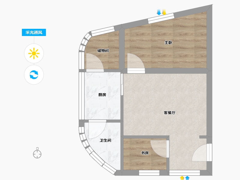 广东省-深圳市-金丽豪苑-32.52-户型库-采光通风