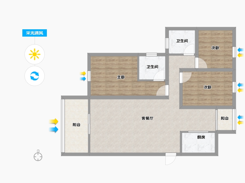 广东省-深圳市-和熙苑(和兴花园四期)-82.21-户型库-采光通风