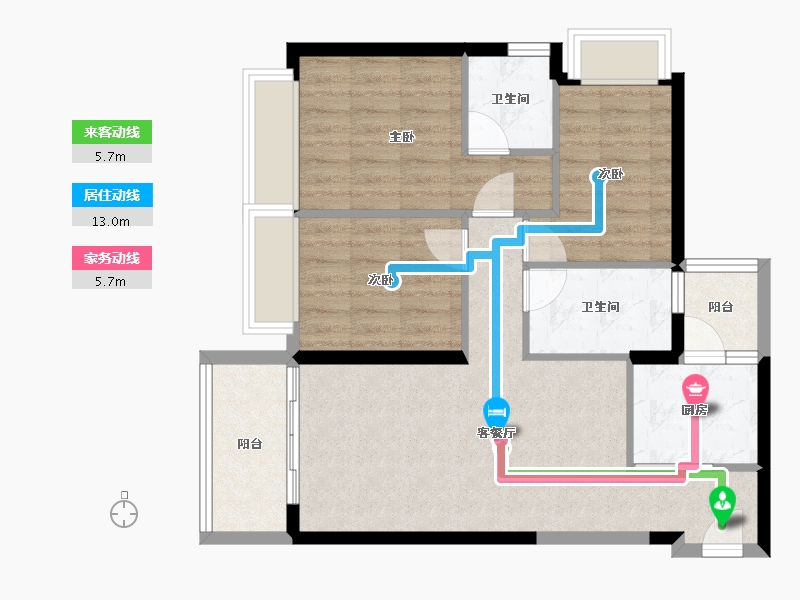 广东省-深圳市-京基·天韵府-74.72-户型库-动静线